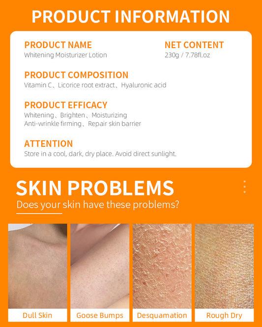Vitamin C Body Lotion Moisturizing Brightening Skin Removing Chicken Skin