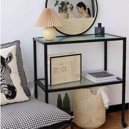 Nordic Storage Basket Metal Imitation Rattan Weaving Laundry Hamper Modern Storage Bin for Clothing Minimalist Bedroom Organizer