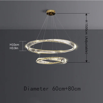 Luxury Spiral Chandelier – LED Crystal DNA Design