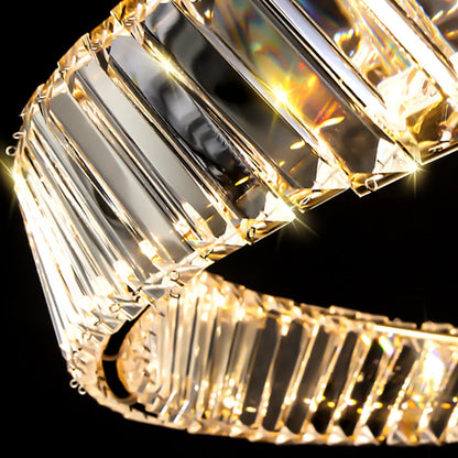 Luxury Spiral Chandelier – LED Crystal DNA Design