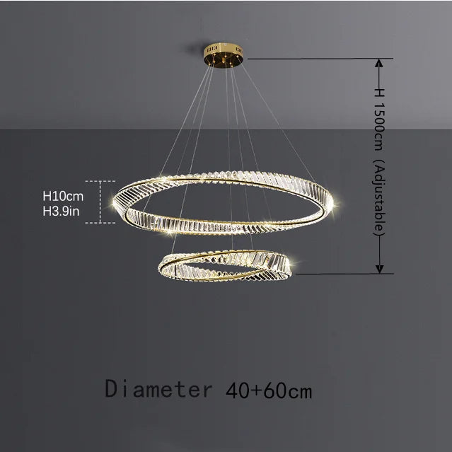Luxury Spiral Chandelier – LED Crystal DNA Design
