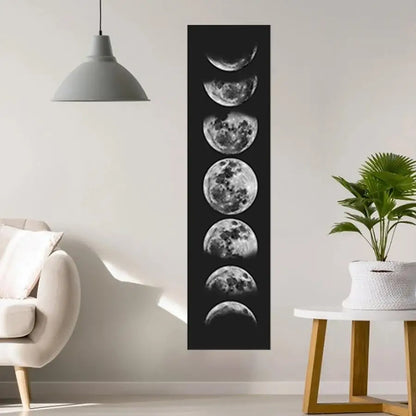 1PC Moon Phase Tapestry Flower Wall Hanging Cute Moon Bohemia Art Tapestries Bright Printing Pattern Small Size Room Decoration
