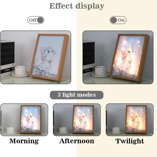 Paris Light Frame Lamp – LED Night Light Wall Art