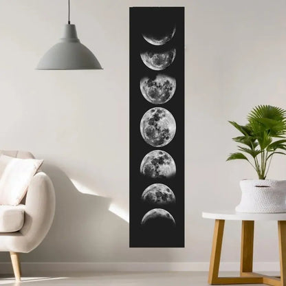1PC Moon Phase Tapestry Flower Wall Hanging Cute Moon Bohemia Art Tapestries Bright Printing Pattern Small Size Room Decoration